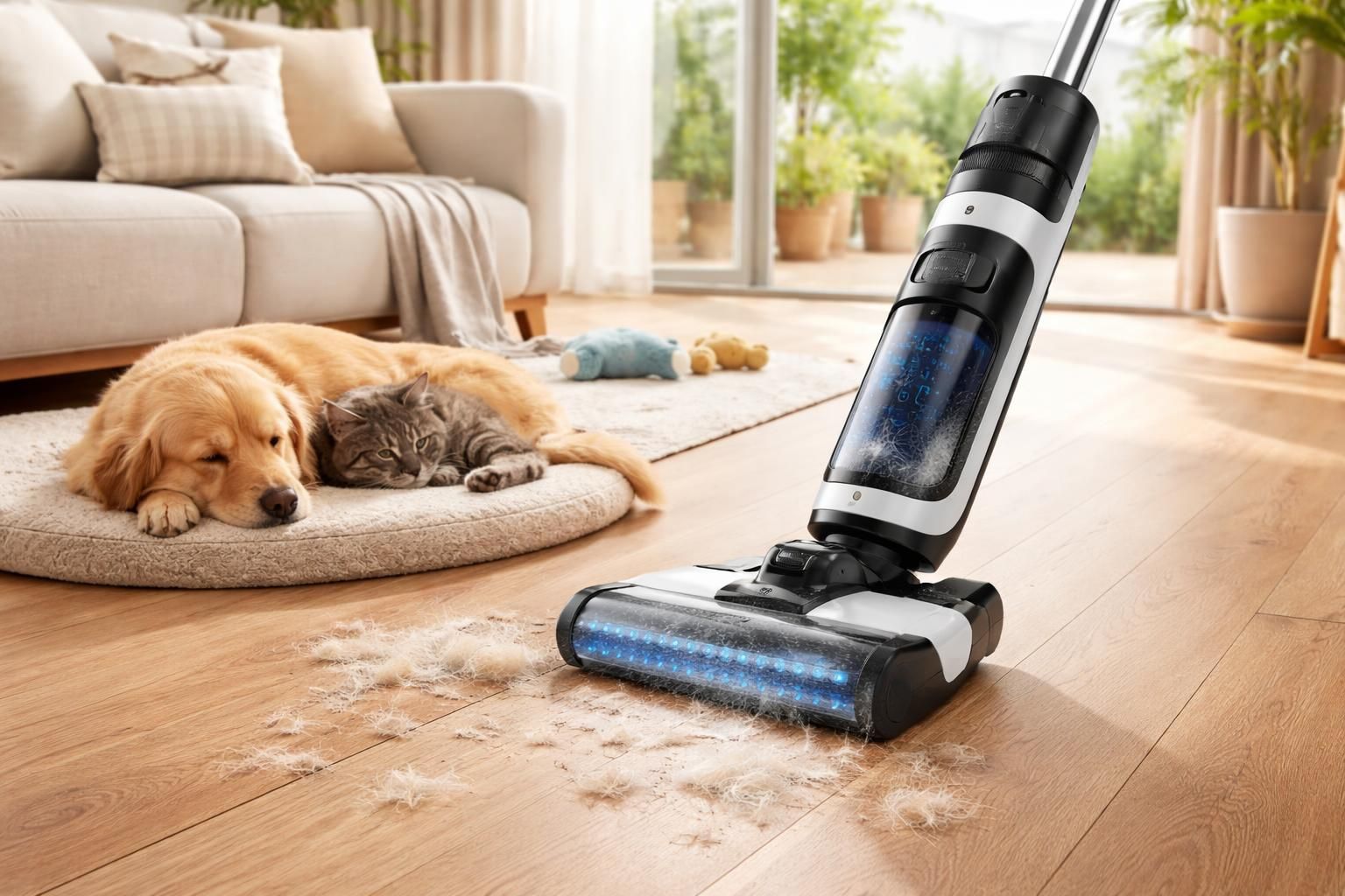 découvrez l'aspirateur balai floor one s6 pet, spécialement conçu pour les propriétaires d'animaux. profitez d'un nettoyage efficace et sans effort des poils et saletés, pour un intérieur propre et sain.