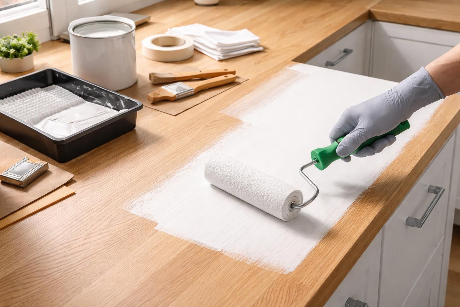 découvrez nos astuces pour réussir l'application de peinture sur votre plan de travail et lui offrir un nouveau look durable et esthétique.