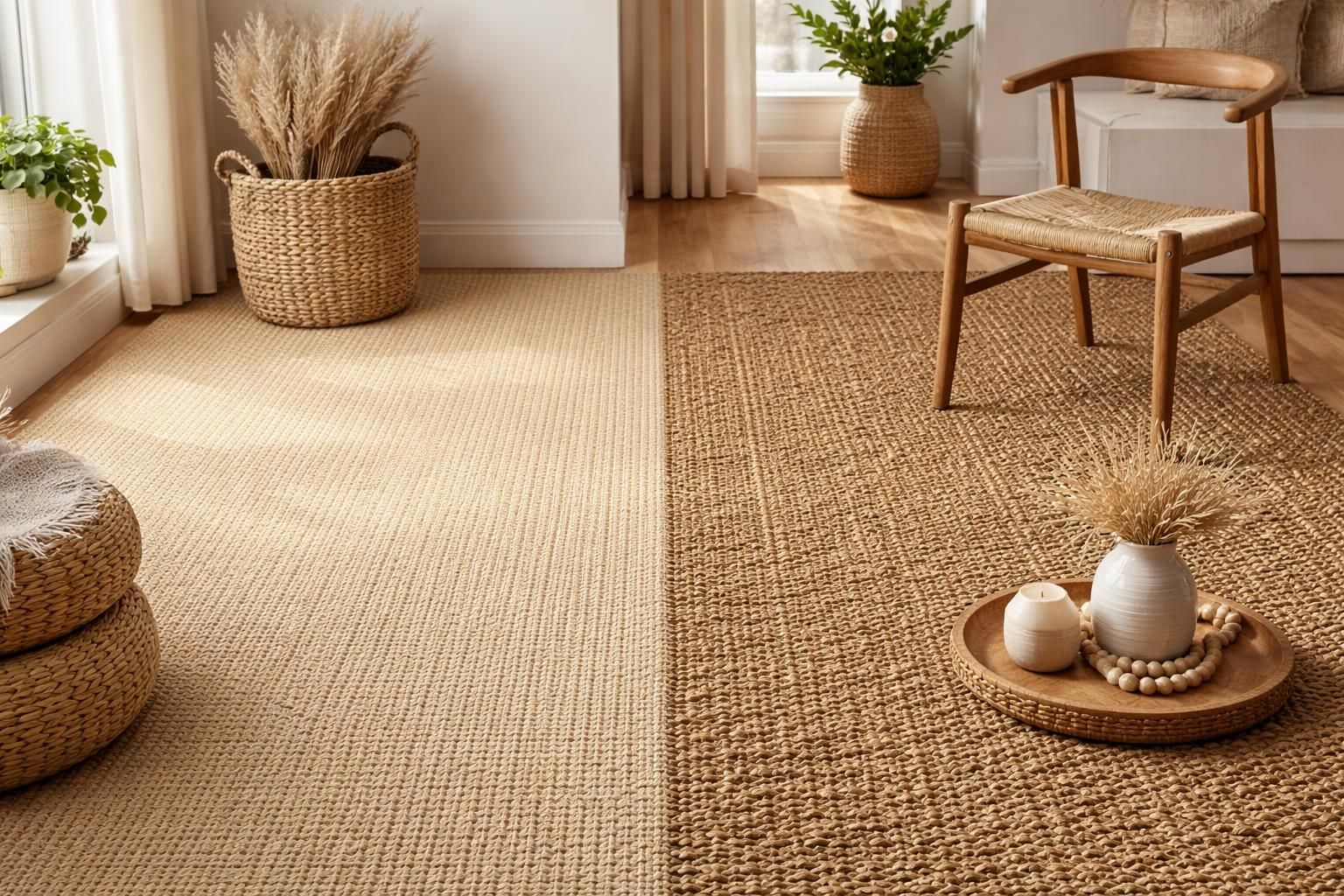 découvrez les caractéristiques du sisal et du jonc de mer : aspects esthétiques, rendu naturel et niveaux de résistance pour choisir le revêtement idéal.