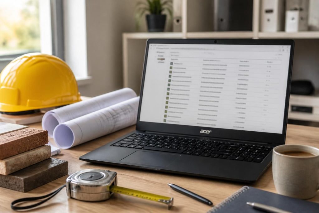 découvrez notre liste complète des matériaux nécessaires pour vos achats travaux, spécialement conçue pour être consultée facilement sur votre pc portable acer.