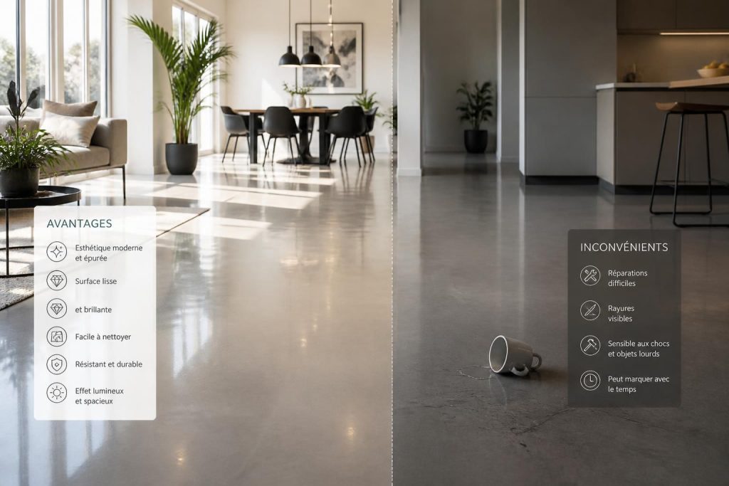 découvrez les avantages et inconvénients du sol en résine pour votre intérieur afin de faire un choix éclairé pour votre maison.