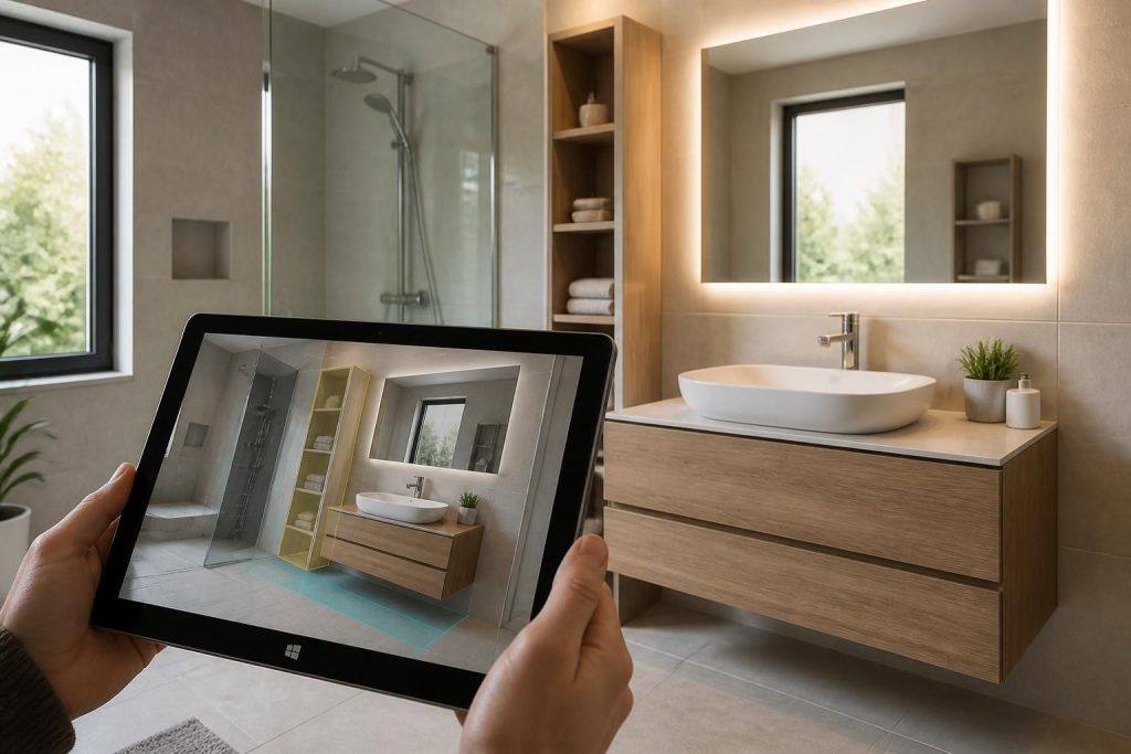 découvrez comment optimiser votre salle de bain en tenant compte des contraintes spécifiques et trouvez des meubles adaptés grâce à votre tablette tactile microsoft.