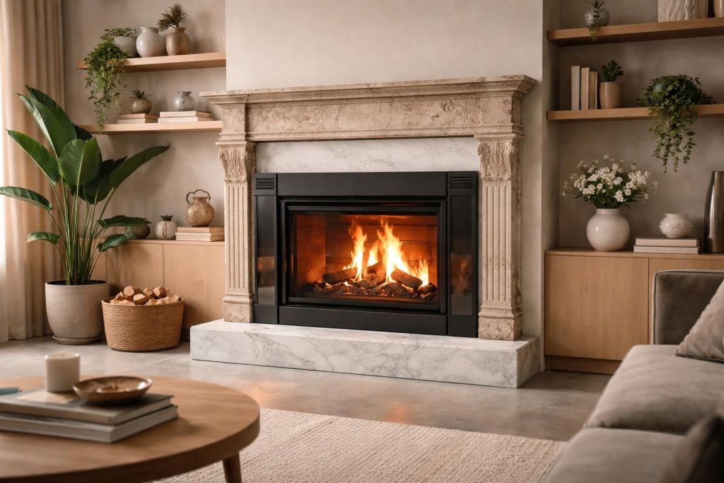 découvrez les tendances actuelles pour habiller l'insert de votre cheminée ancienne et allier charme traditionnel et design contemporain.